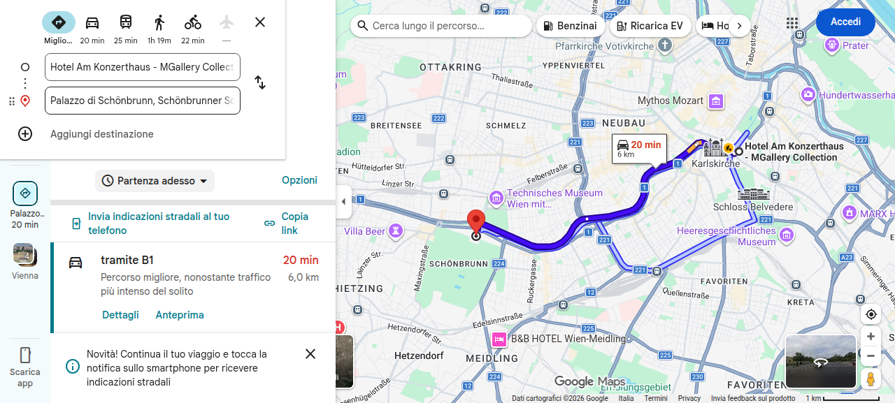 Mappa Hotel → Schönbrunn Palace